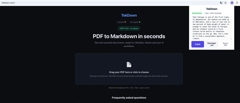 Convert PDF to Markdown without burning tokens