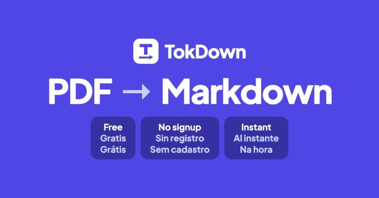 convertir PDF a Markdown sin gastar tokens